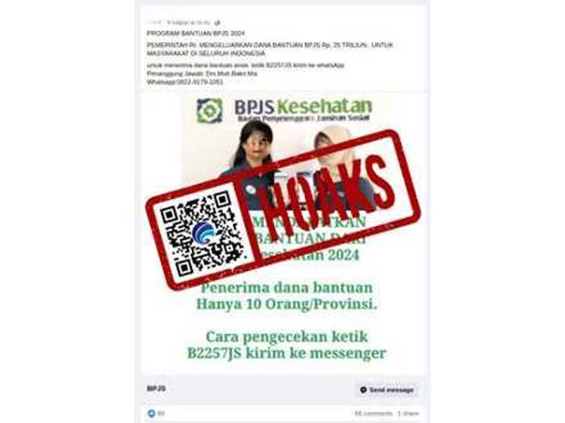 Cek Fakta BPJS Kesehatan Salurkan Dana Rp25 Triliun