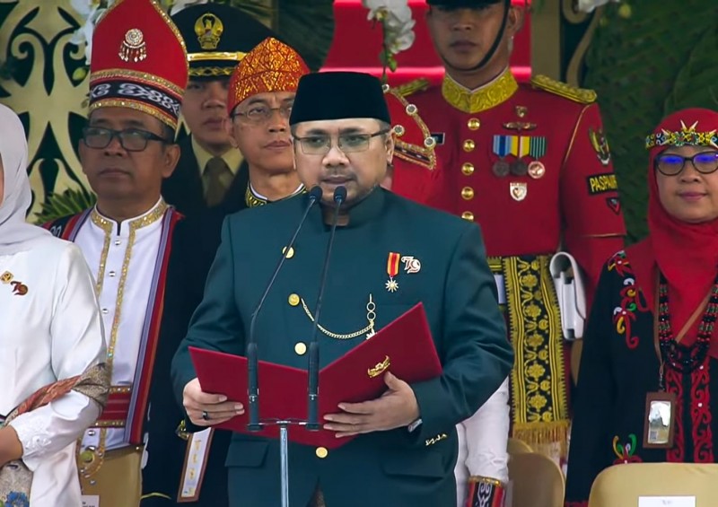 Peringatan HUT ke-79 RI di IKN, Menag Yaqut Doakan Nusantara Baru Indonesia Maju Terwujud