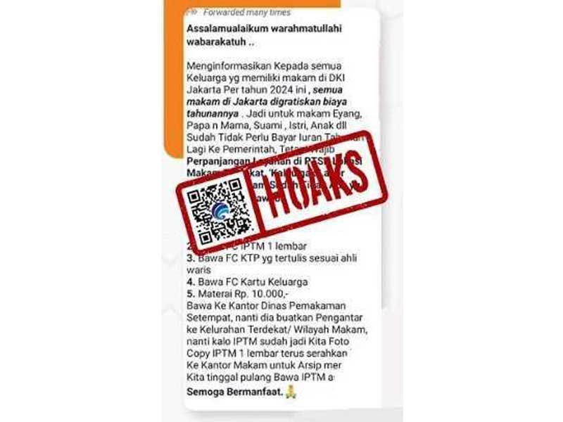 Cek Fakta Perisizinan Penggunaan Tanah Makam Jakarta