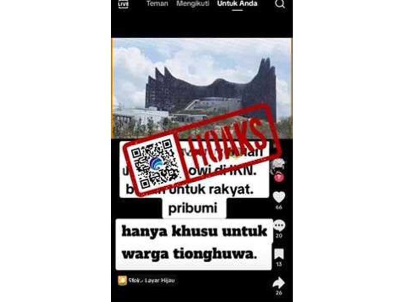Cek Fakta IKN Dibangun untuk Warga Tiongkok