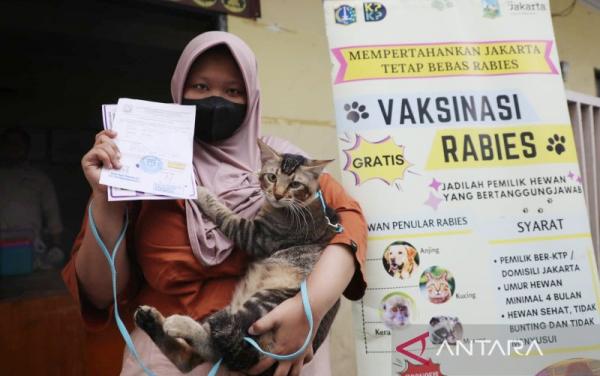 Sebanyak 2.546 Hewan Penular Rabies Tercatat Telah Divaksinasi Pihak Pemkot Jakarta Pusat
