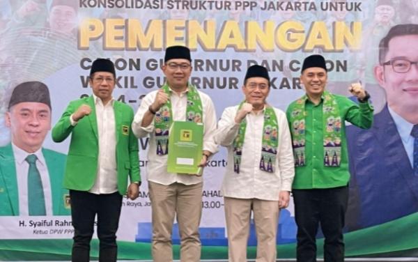 Ridwan Kamil-Suswono Dapat Dukungan dari PPP DKI