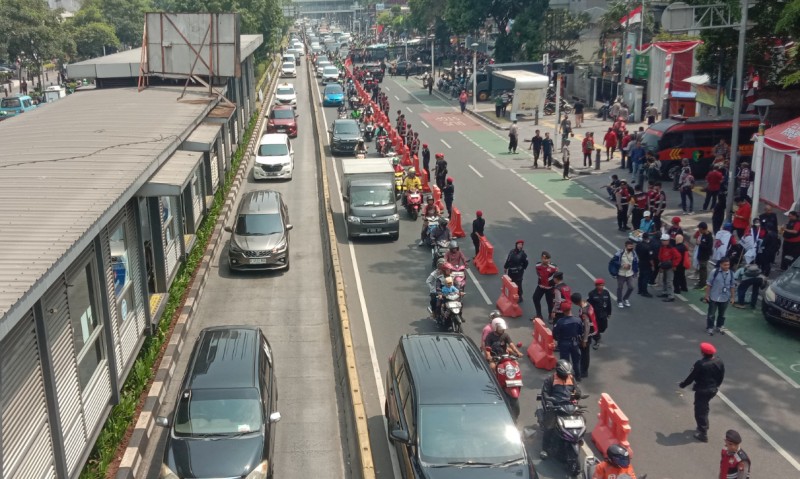 Jalan Depan Kantor KPU DKI Jakarta Ditutup Sementara