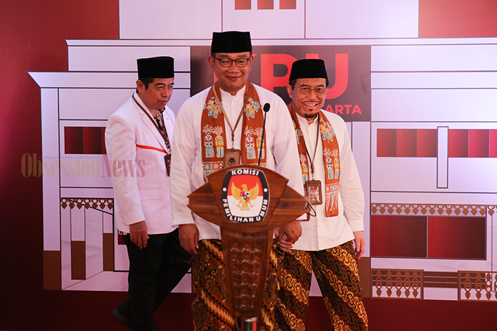 FOTO Ridwan Kamil-Suswono Daftar ke KPUD Jakarta