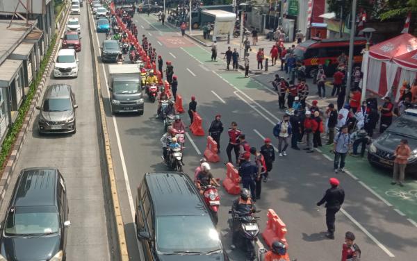 Polres Jakpus Imbau Pendukung Paslon untuk Tertib dan Santun saat Pendaftaran di KPU DKI Jakarta