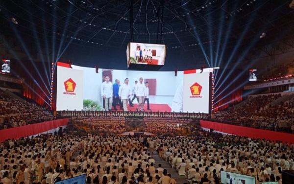 Jokowi Hadiri Apel Kader dan Penutupan Rapimnas Gerindra