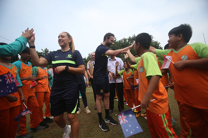 FOTO Coaching Clinic Bersama Timnas Australia di Ciputat