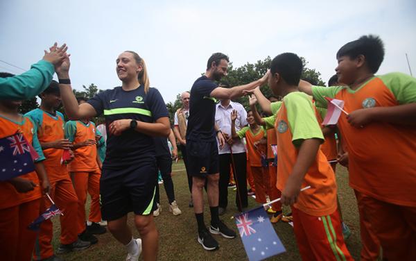 FOTO Coaching Clinic Bersama Timnas Australia di Ciputat