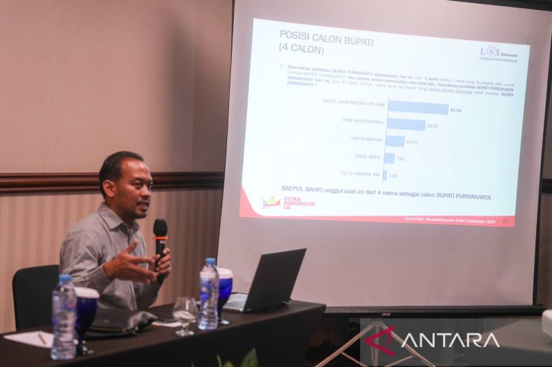 Survei LSI Denny JA: Elektabilitas Cabup Purwakarta Binzen Naik Tinggalkan Anne