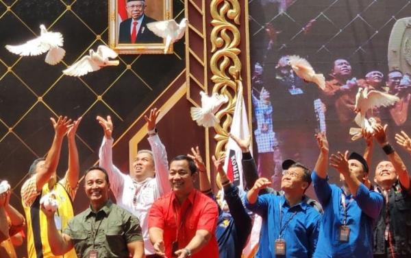 Lepas Merpati, Dua Jenderal di Pilgub Jateng Deklarasi Pilkada Damai