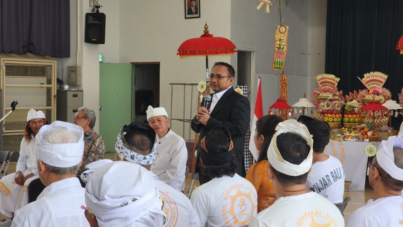 Hari Raya Galungan dan Kuningan, Menag Yaqut Sapa Keluarga Masyarakat Hindu Indonesia di Jepang