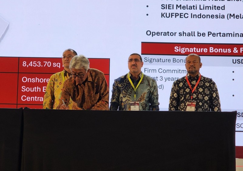 Konsorsium PHE, Sinopec, dan KUFPEC Tandatangani PSC Wilayah Kerja Melati