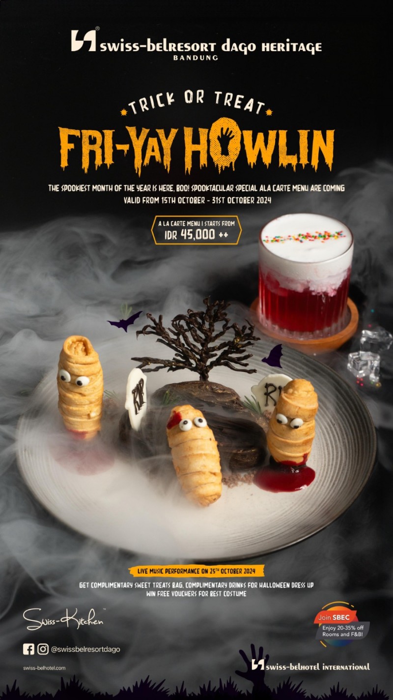 Sayang Dilewatkan! Swiss-Belresort Dago Heritage Hadirkan Dua Keseruan pada Jumat Malam Halloween 2024
