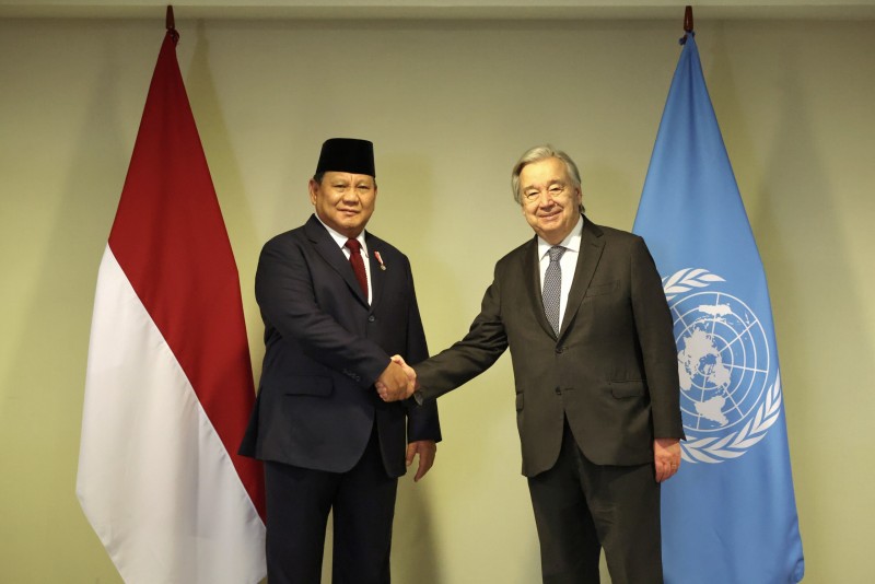 Bertemu Sekjen PBB, Prabowo Bahas Isu Palestina dan Krisis Iklim