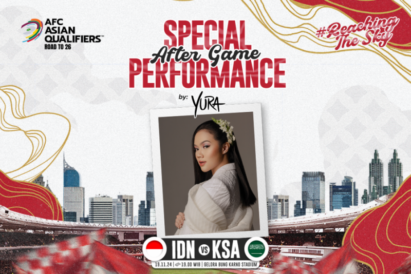 Laga Timnas Indonesia vs Arab Saudi akan Dimeriahkan oleh Penampilan Yura Yunita