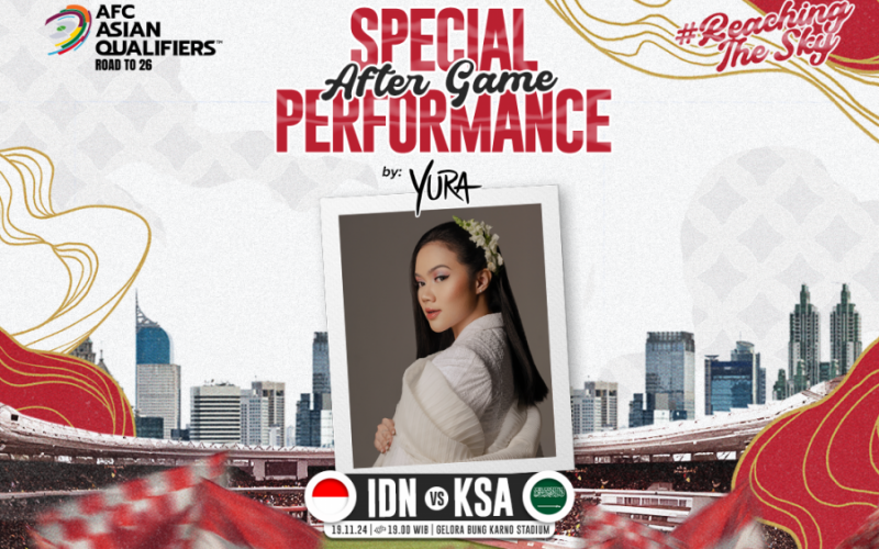 Laga Timnas Indonesia vs Arab Saudi akan Dimeriahkan oleh Penampilan Yura Yunita