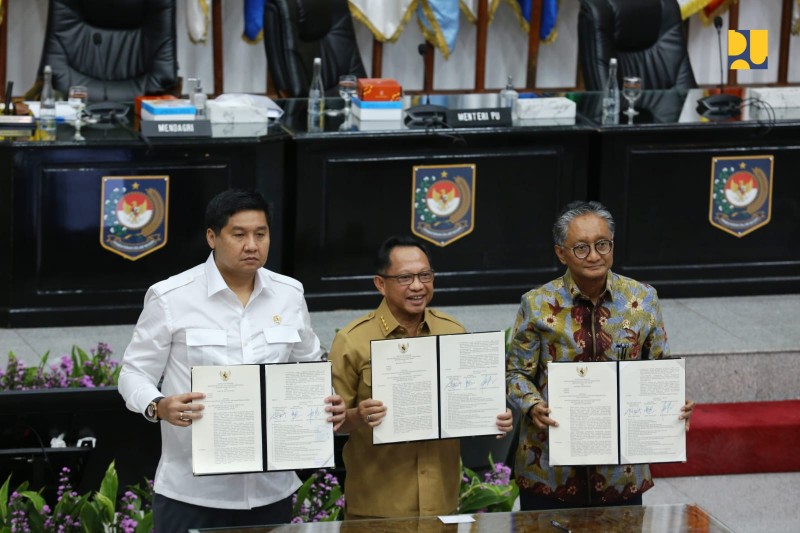 Tiga Menteri Teken SKB Percepatan Pembangunan 3 Juta Rumah