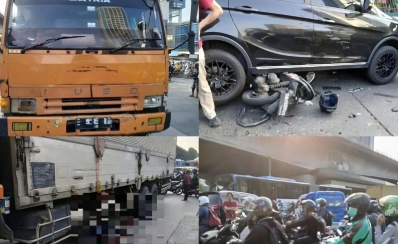 Kecelakaan Maut di Perempatan Slipi, Truk Tronton Tabrak 8 Kendaraan dan 2 Orang Tewas