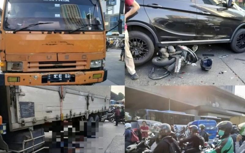 Kecelakaan Maut di Perempatan Slipi, Truk Tronton Tabrak 8 Kendaraan dan 2 Orang Tewas