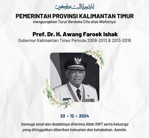 Awang Faroek Meninggal Dunia