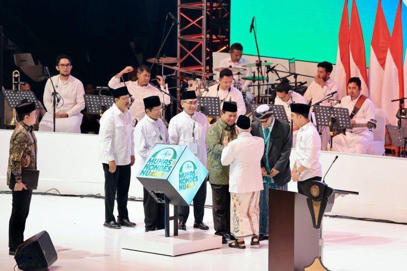 Hadiri Puncak Harlah ke-102 NU, Prabowo Banyak Kenang Gus Dur