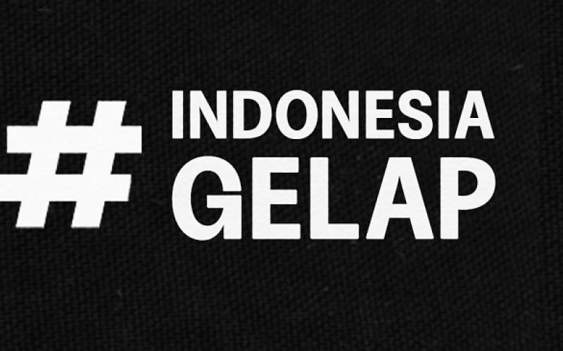 Protes Kebijakan Prabowo, Mahasiswa Dengungkan Tagar Indonesia Gelap