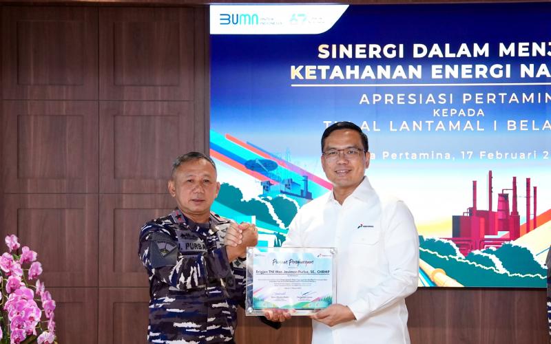 Ungkap Pencurian Avtur, Pertamina Beri Apresiasi Khusus untuk Lantamal 1 Belawan