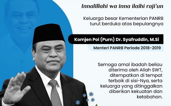 Mantan Menteri PAN-RB Syafruddin Kambo Meninggal Dunia