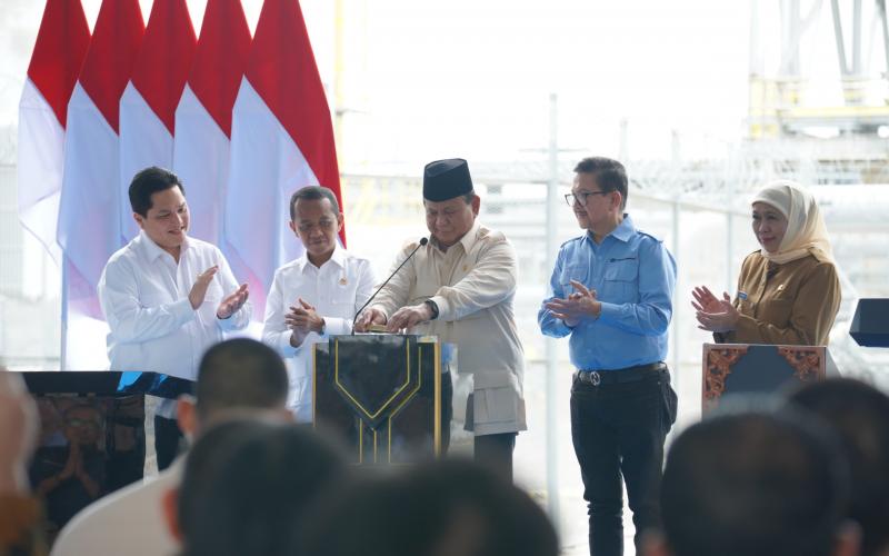 Resmikan Pabrik Emas Freeport, Prabowo: Indonesia Tak Sekadar Jual Bahan Baku