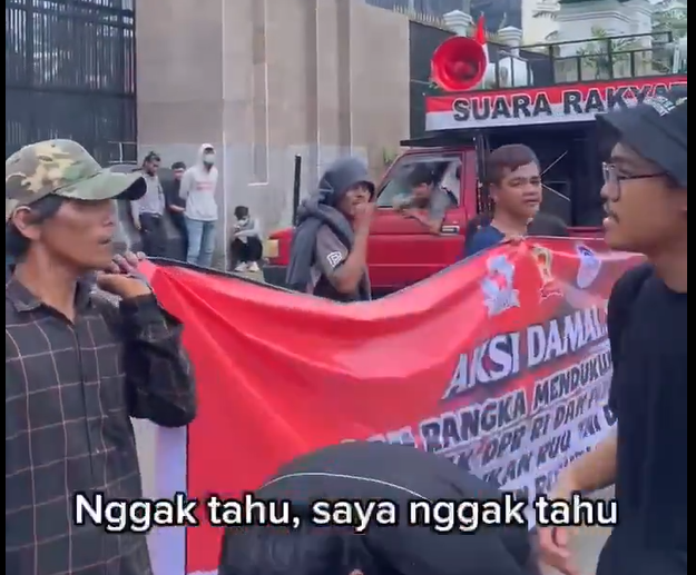 Ditanya Alasan Dukung RUU TNI, Pendemo: Saya Enggak Tahu...