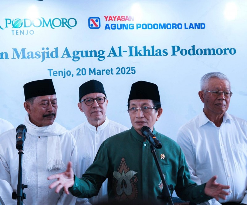 Serian Puji Pernyataan Menag, Masjid Agung Podomoro Bukti Kepedulian Pengembang pada Umat Islam