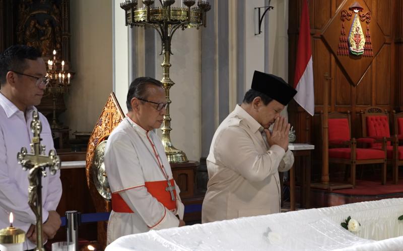 Kenang Uskup Emeritus Mgr. Turang, Prabowo: Orang Baik yang Peduli Rakyat Kecil