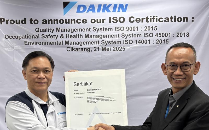 Pabrik AC Daikin di Cikarang Raih Sertifikasi Internasional, Siap Tambah Produksi dan Lapangan Kerja