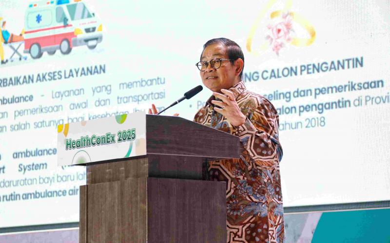Gubernur Pramono Tegaskan Layanan KIA Jadi Prioritas Kesehatan Jakarta di HealthConEX 2025