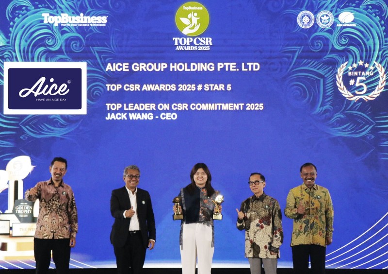 Aice Raih Penghargaan Bintang Lima di TOP CSR Awards 2025, Pertahankan Konsistensi Lima Tahun Berturut-turut