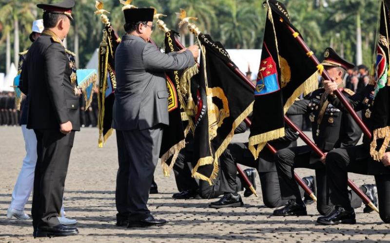 Presiden Prabowo Anugerahkan Nugraha Sakanti, Dorong Polri Semakin Profesional dan Humanis