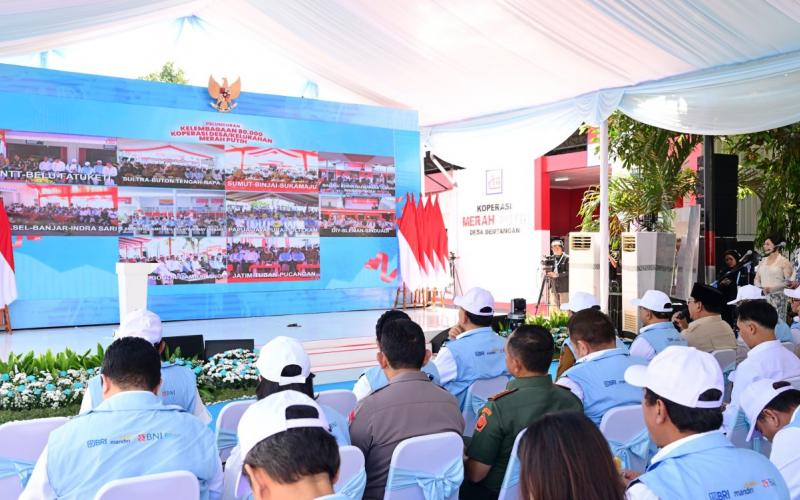 Presiden Pantau Langsung Operasional Koperasi Merah Putih Lewat Video Konferensi