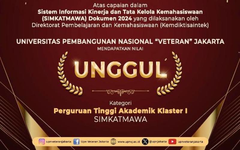 Predikat Unggul SIMKATMAWA untuk UPNVJ: Prestasi Kemahasiswaan Lampaui 1.000 Poin Berdasarkan Data 2024