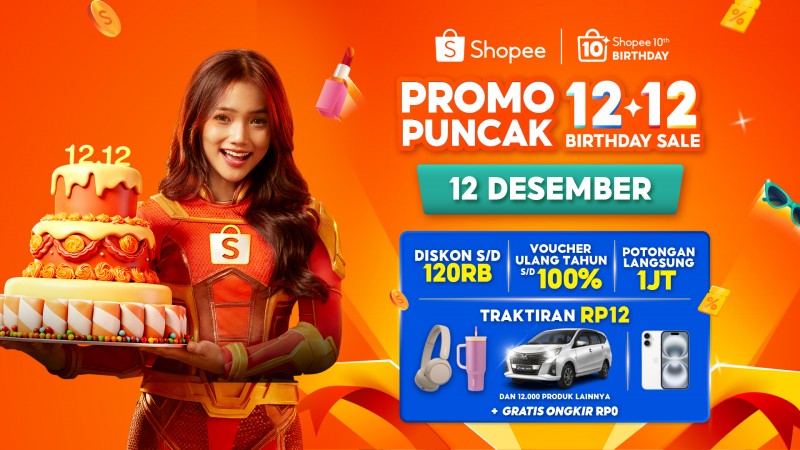 Shopee Rayakan Satu Dekade Kebersamaan Lewat Puncak 12.12 Birthday Sale