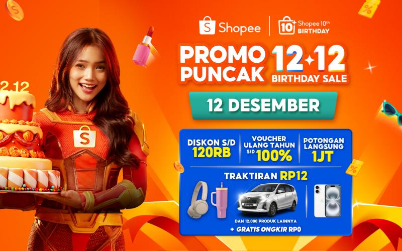 Shopee Rayakan Satu Dekade Kebersamaan Lewat Puncak 12.12 Birthday Sale