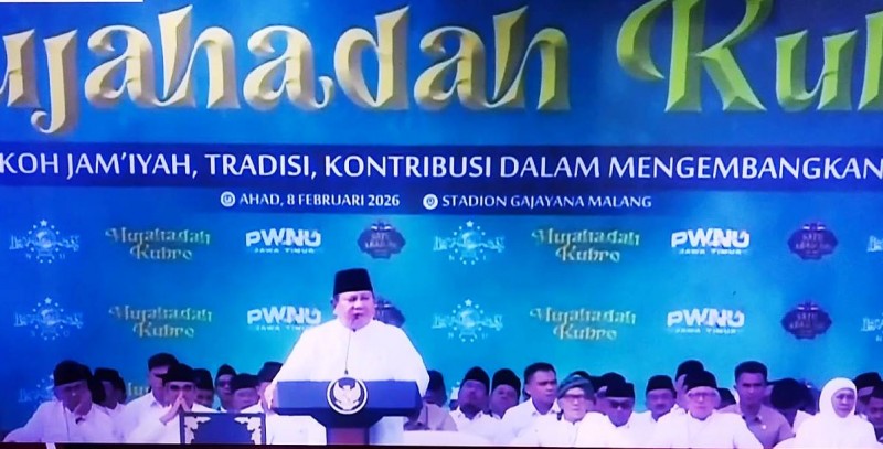Satu Abad NU, Lautan Jamaah Padati Stadion Gajayana Presiden Prabowo Tegaskan Perang Tanpa Kompromi terhadap Korupsi