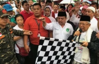 Buka Jalan Sehat, Ma’ruf Ajak Warga Tangsel Menangkan Jokowi-Ma’ruf