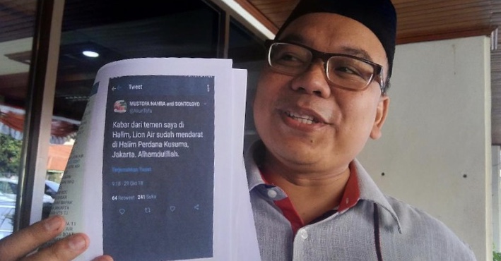Mustofa Nahra, Relawan Prabowo-Sandi Jadi Tersangka Hoax Rusuh 22 Mei