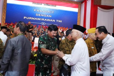 FOTO Halal Bihalal Prajurit TNI dan Purnawirawan