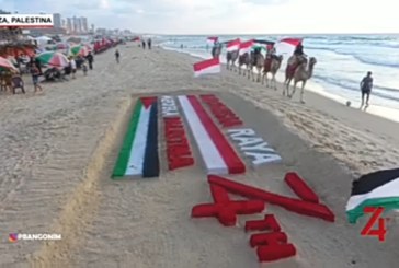 Mengharukan, Warga Palestina Rayakan HUT RI-74 di Jalur Gaza