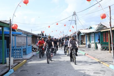1,3 Km dari Karantina WNI asal Wuhan, Ratusan TNI-Polri Gowes di Natuna