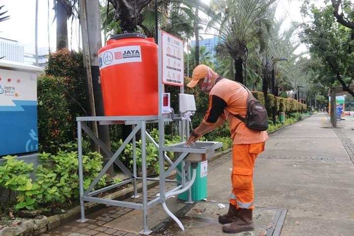 Cegah Penularan Covid-19, Pemprov DKI Jakarta Siapkan Fasilitas Cuci Tangan di Sejumlah Area Publik
