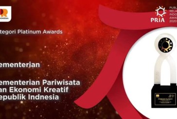 Kemenparekraf Raih Platinum Awards di Ajang PRIA 2020
