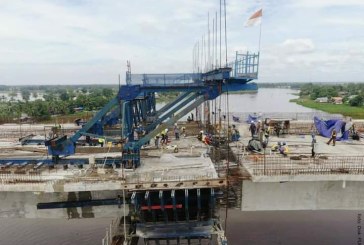 Progres Pembangunan Jembatan Ogan Capai 98%