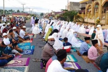 Sholat Idul Fitri di Padangsidimpuan Tetap Ramai di Tengah Pandemi Covid-19